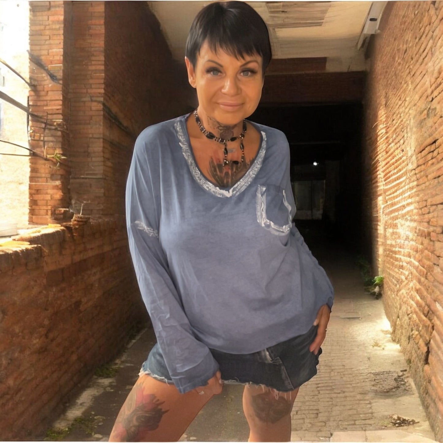 tee shirt manches longues marcel - L'autre mode