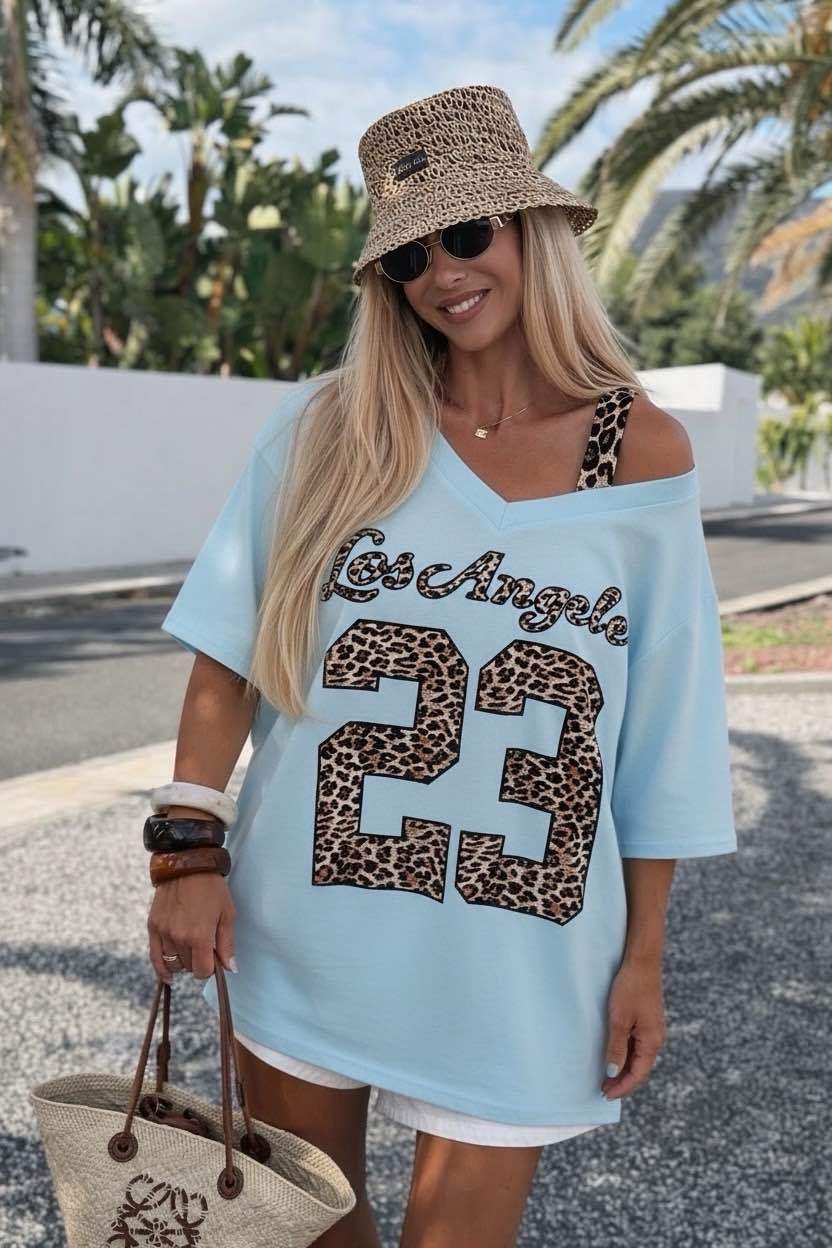 TEE SHIRT OVERSIZE LOS ANGELES 23 LEO - L'autre mode