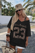 TEE SHIRT OVERSIZE LOS ANGELES 23 LEO - L'autre mode