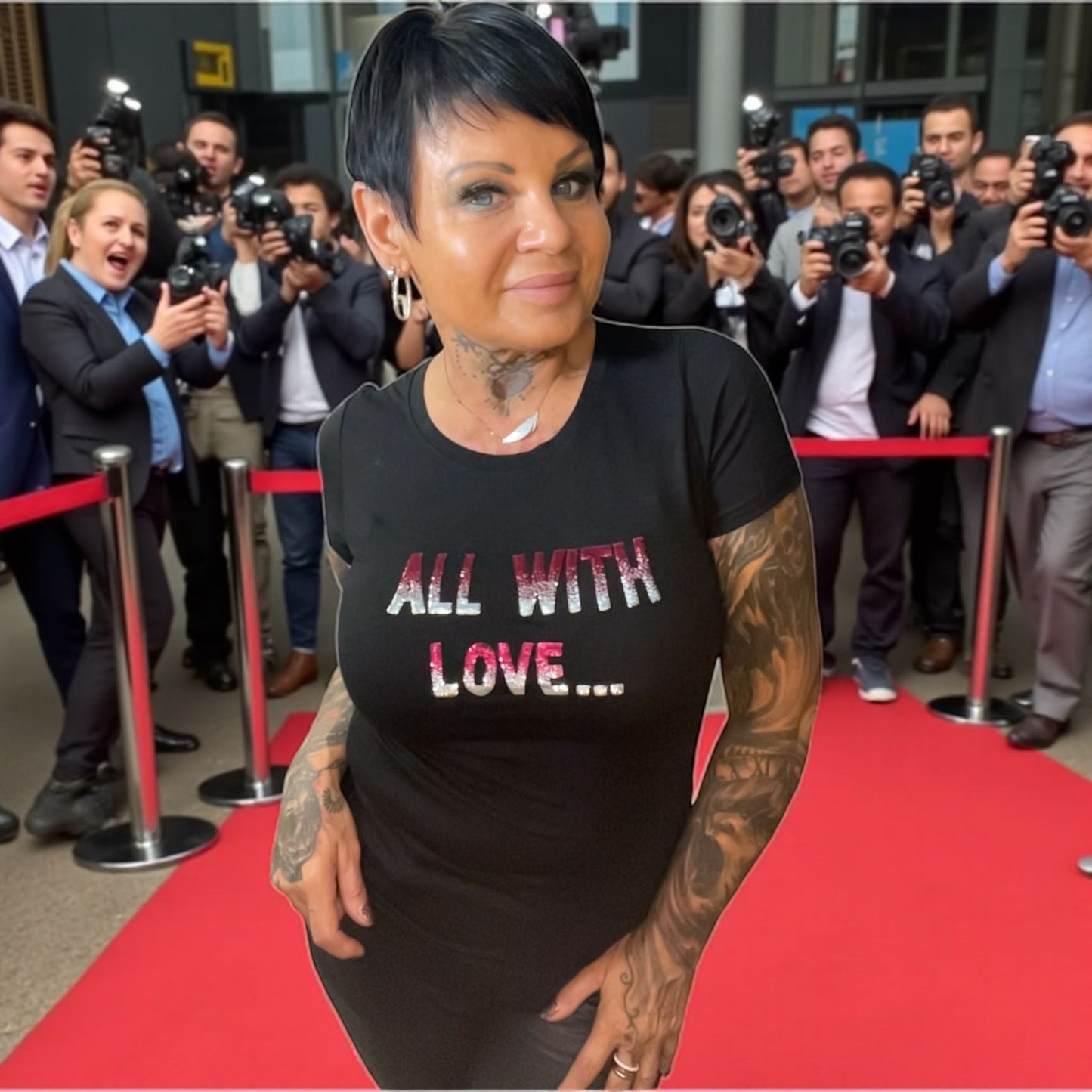 tee shirt sequins (petite taille) - L'autre mode