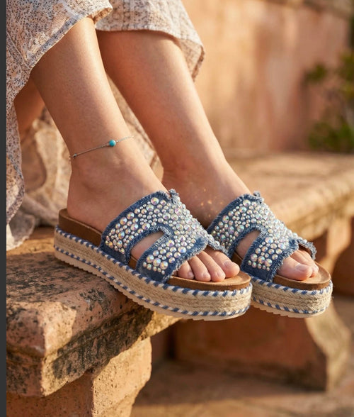Tongs jean & light - L'autre mode