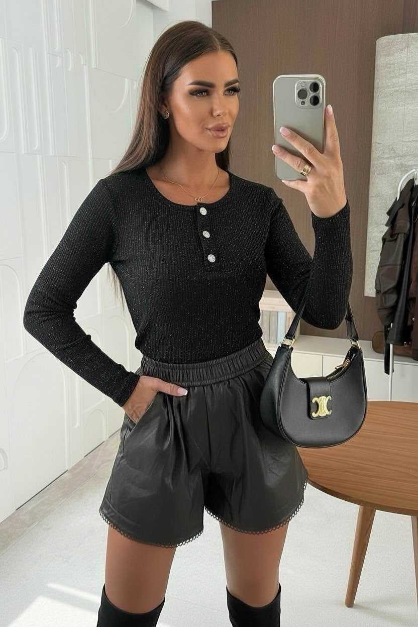 Top pailleté côtelé - L'autre mode