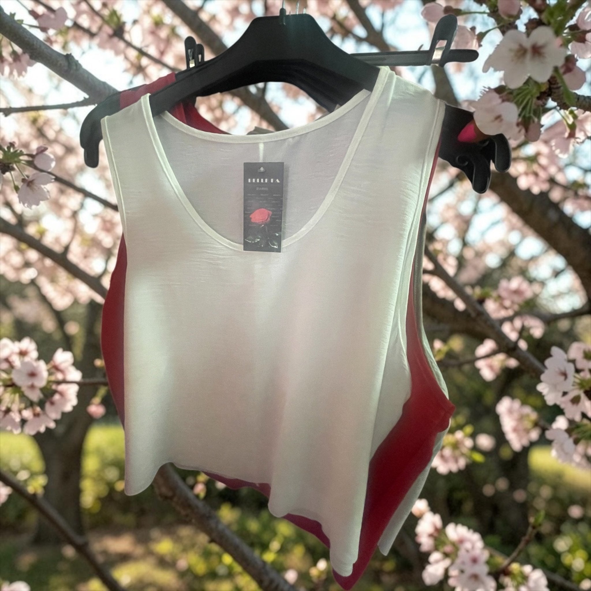 Top polyester bordure brute - L'autre mode