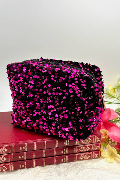 Trousse à maquillage avec sequins - L'autre mode