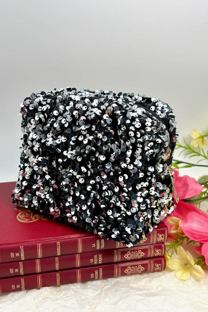 Trousse à maquillage avec sequins - L'autre mode