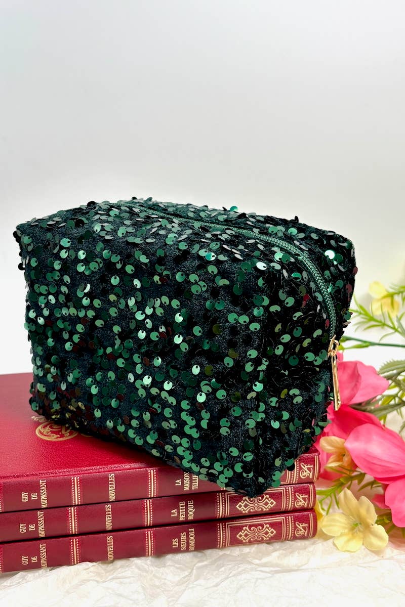 Trousse à maquillage avec sequins - L'autre mode