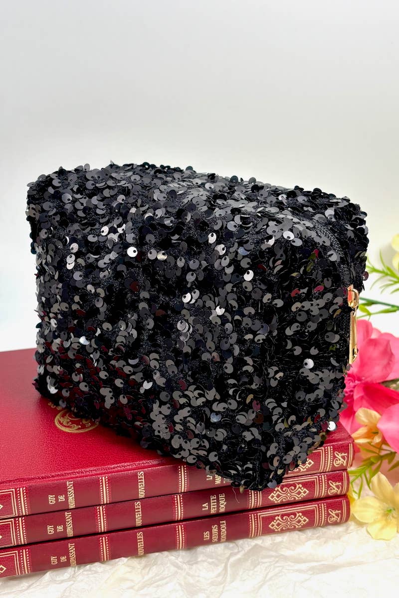 Trousse à maquillage avec sequins - L'autre mode