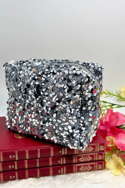 Trousse à maquillage avec sequins - L'autre mode