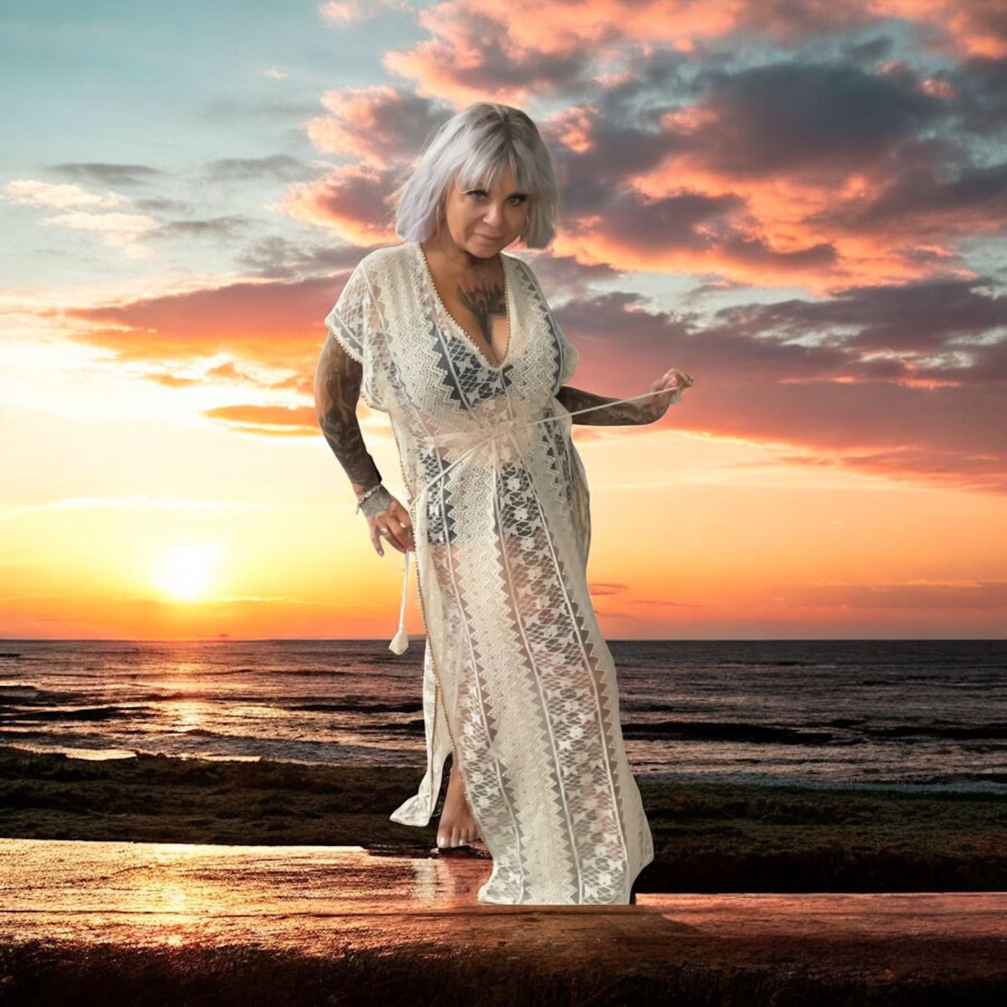 tunique dentelle chérie - L'autre mode