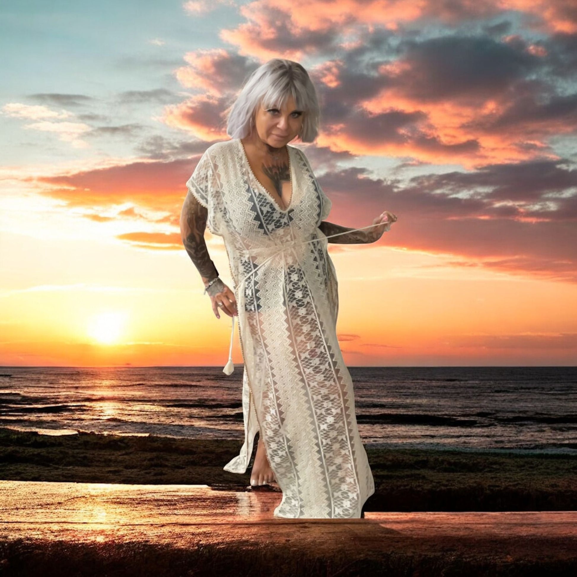 tunique dentelle chérie - L'autre mode