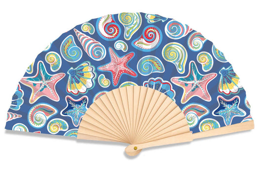 Ventilateur 23 cm à motif de coquillages - L'autre mode