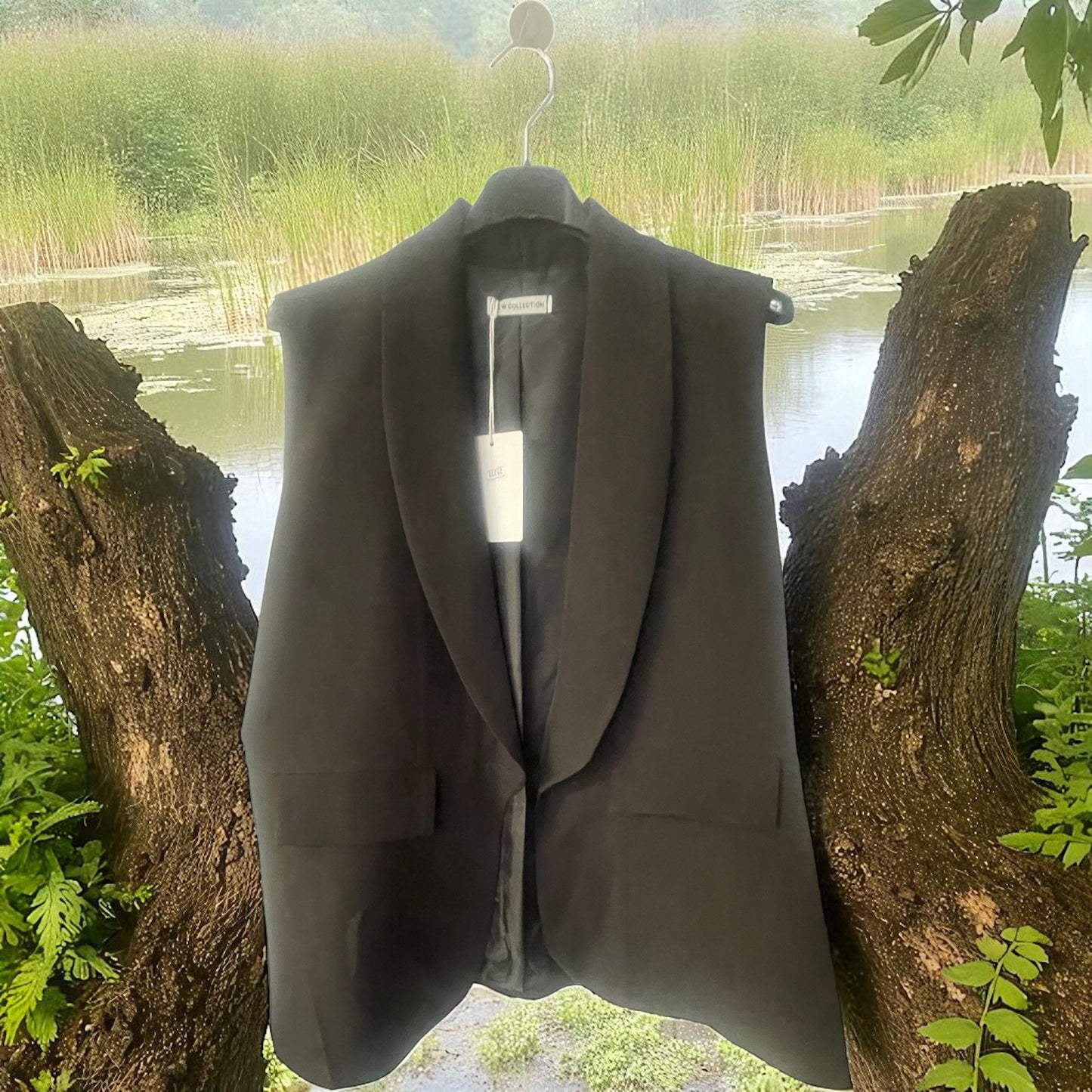 veste blaser sans manche carla - L'autre mode