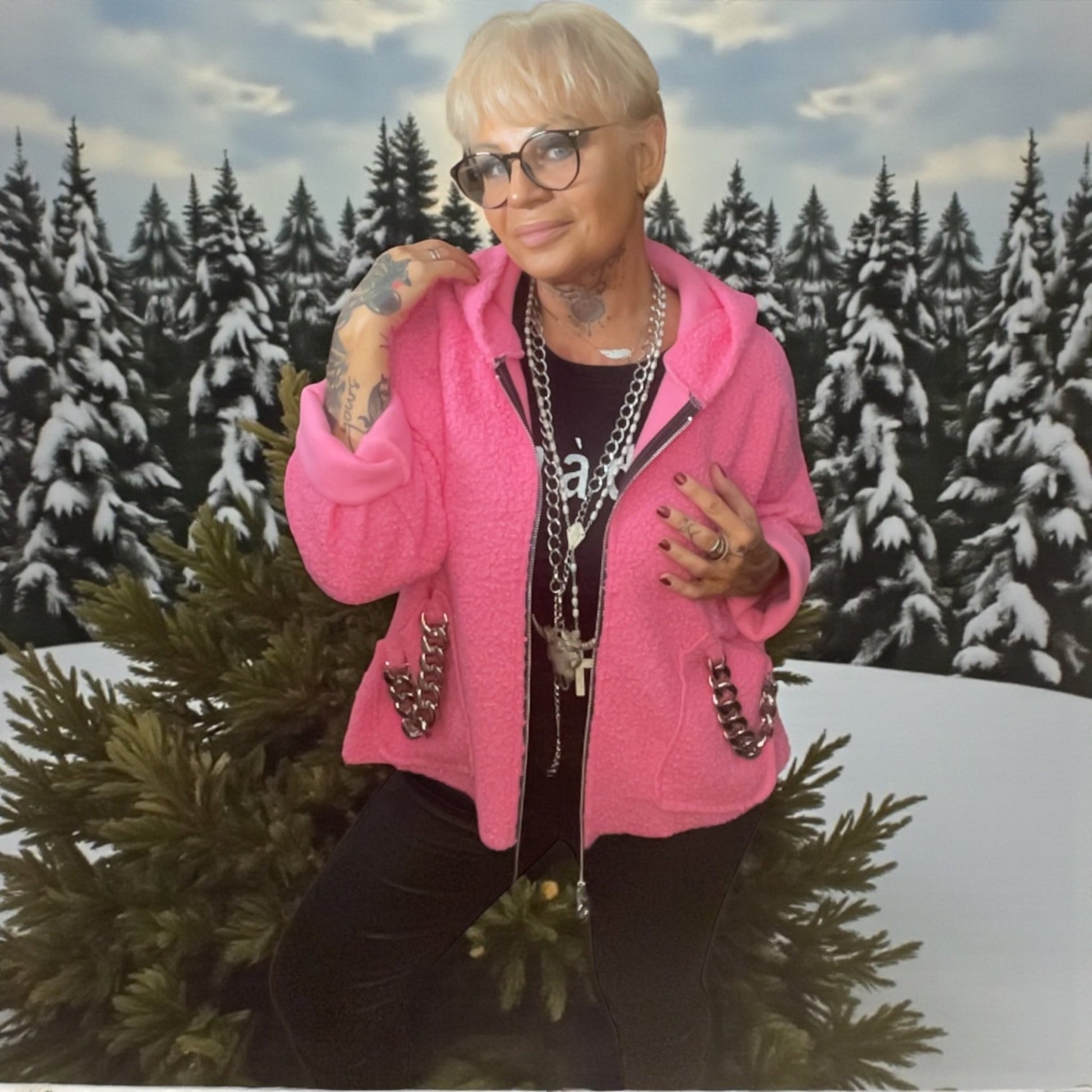 veste bouclette fantaisie - L'autre mode