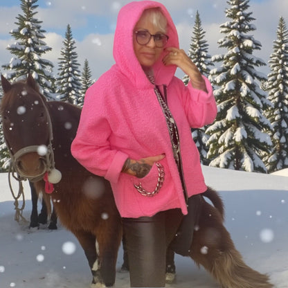 veste bouclette fantaisie - L'autre mode