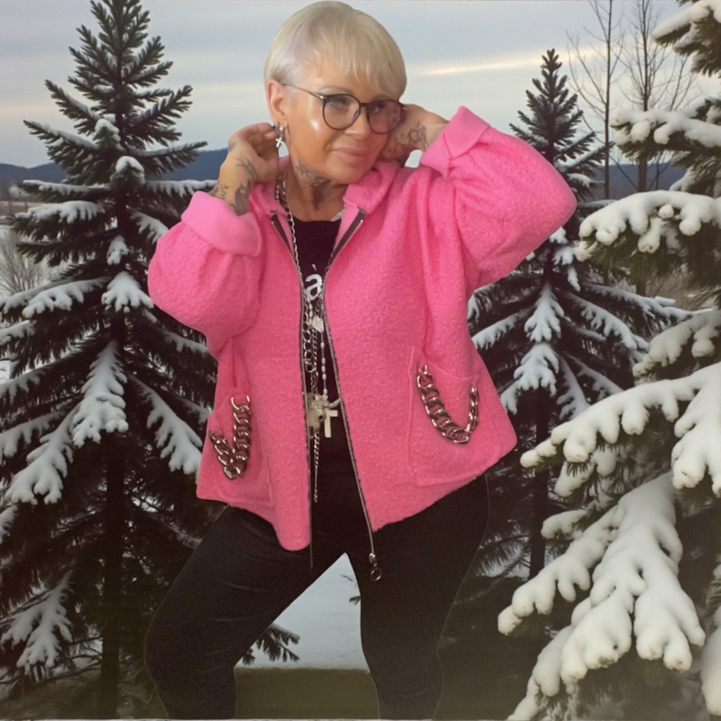 veste bouclette fantaisie - L'autre mode