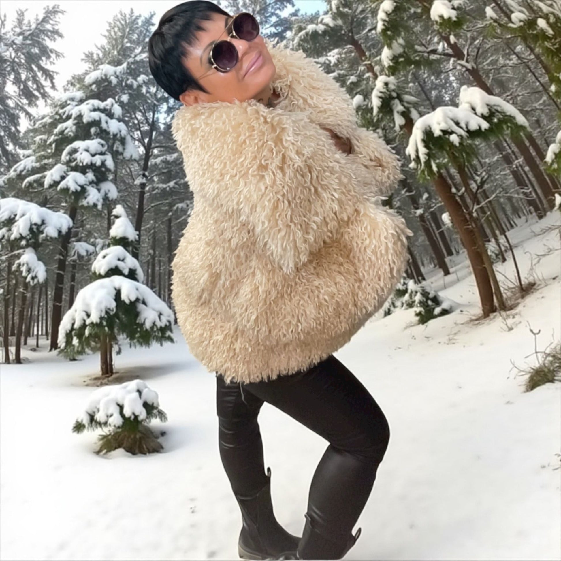 veste bouclettes of winter - L'autre mode