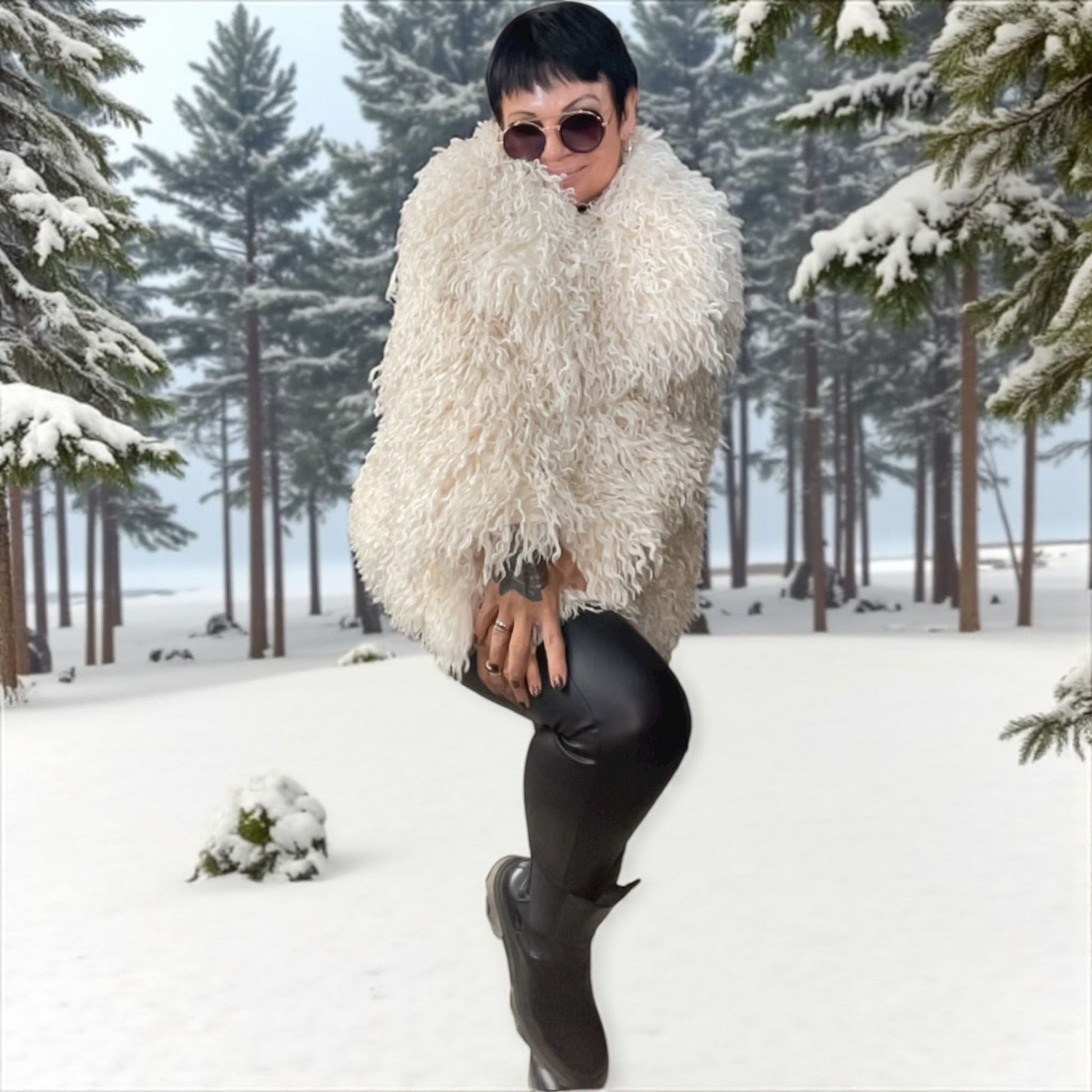 veste bouclettes of winter - L'autre mode