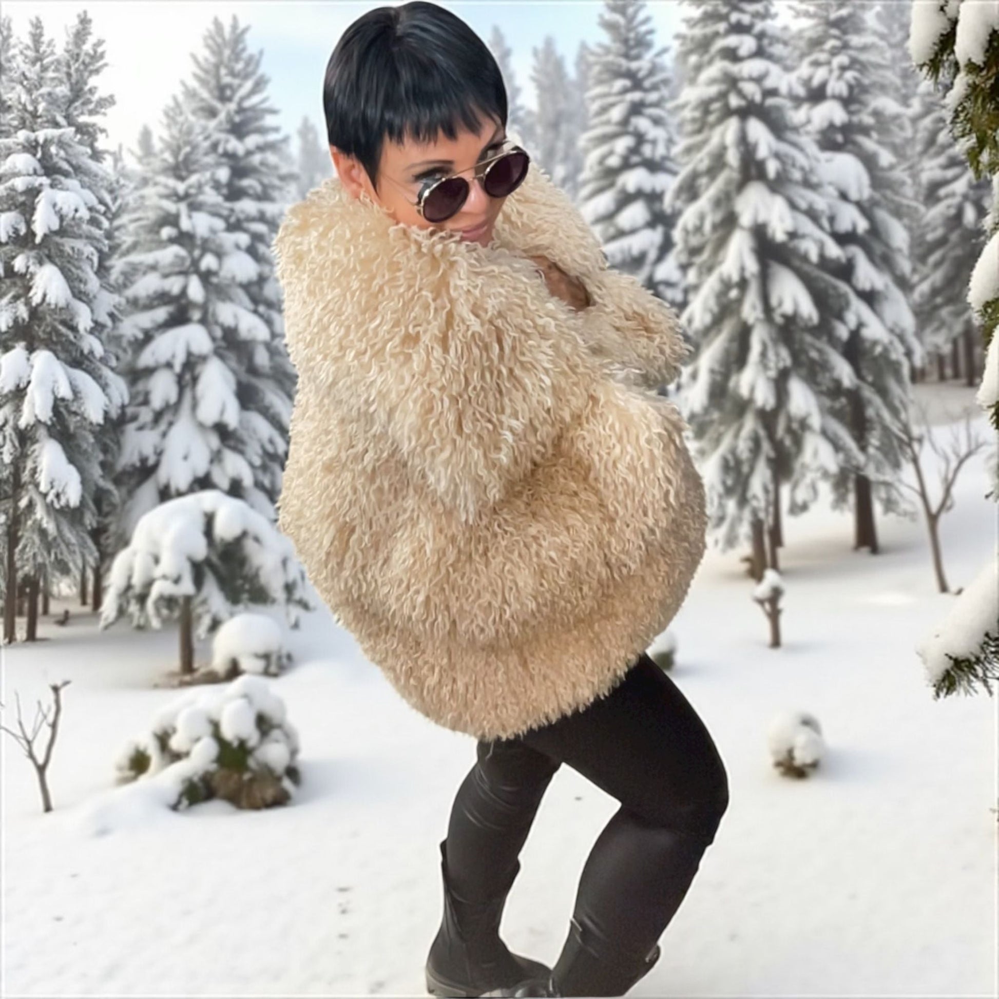 veste bouclettes of winter - L'autre mode