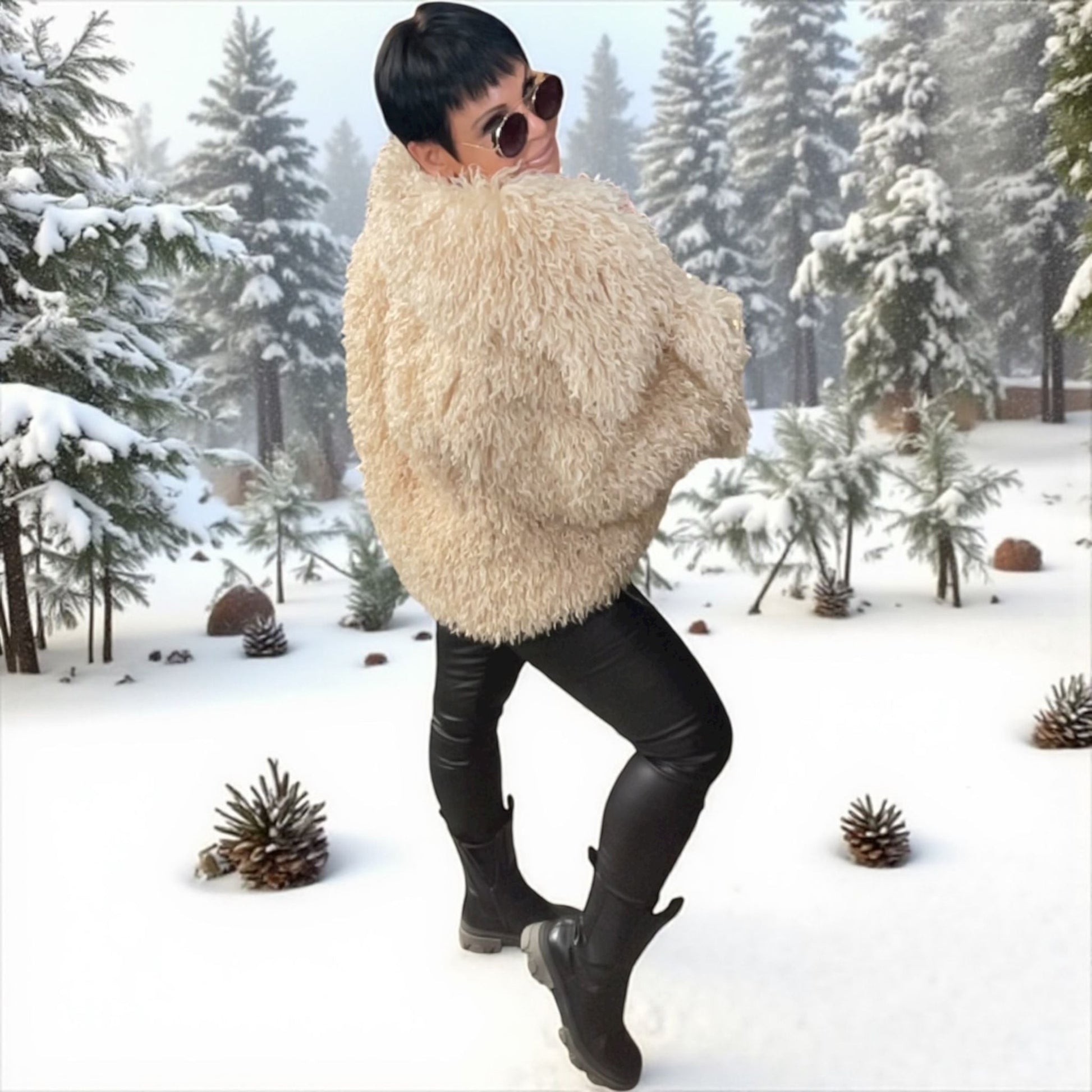 veste bouclettes of winter - L'autre mode