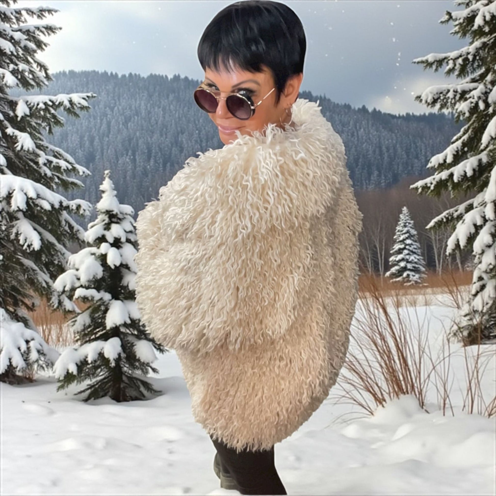veste bouclettes of winter - L'autre mode