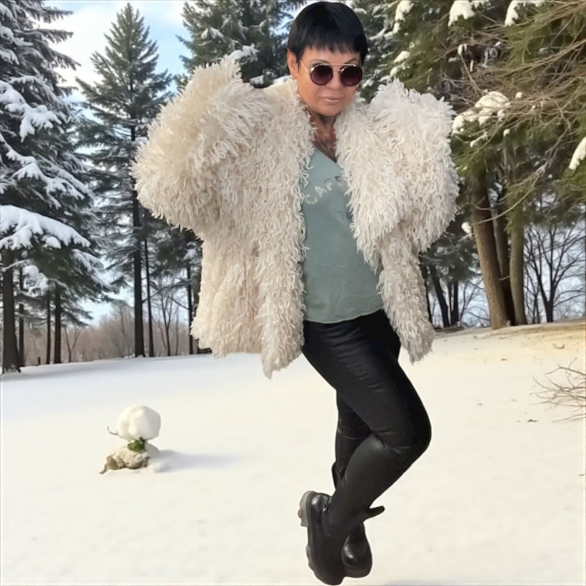 veste bouclettes of winter - L'autre mode