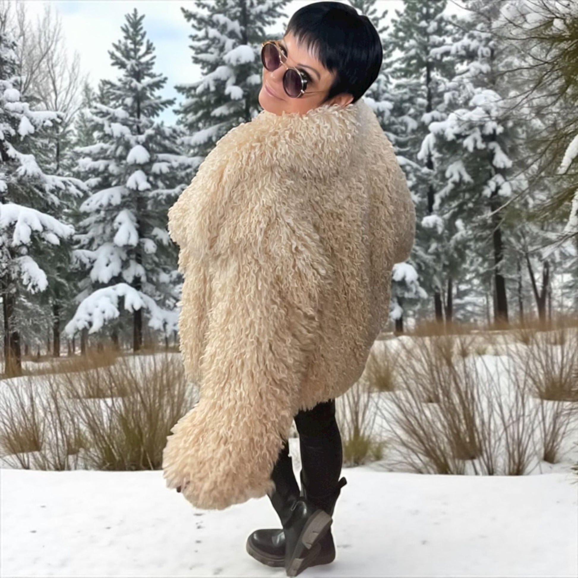 veste bouclettes of winter - L'autre mode