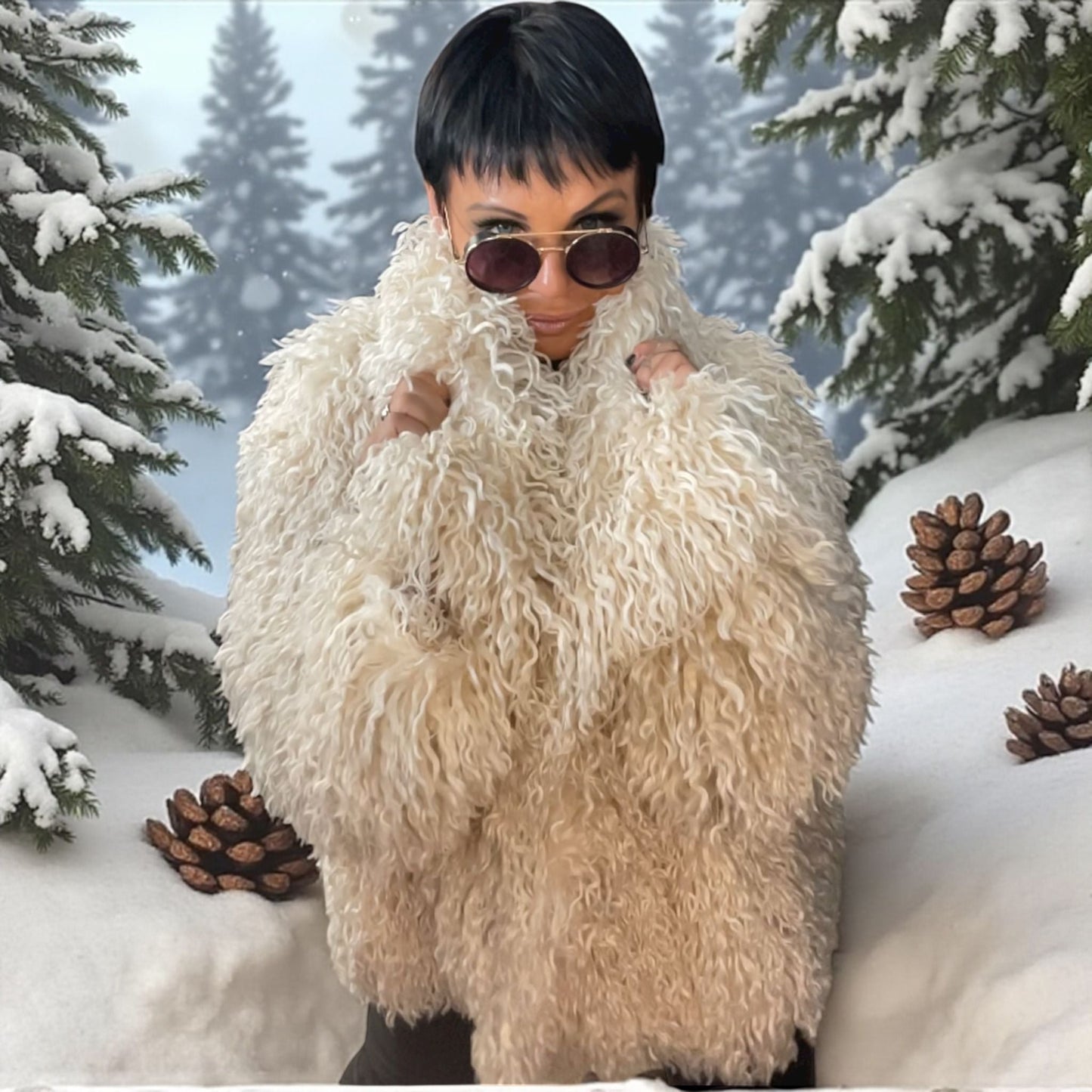 veste bouclettes of winter - L'autre mode