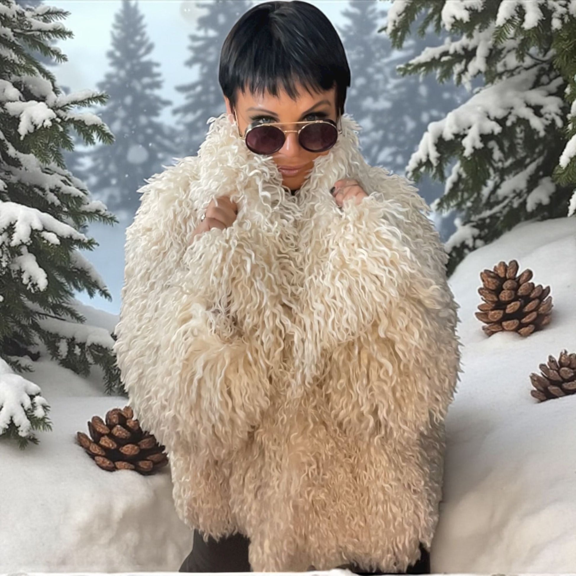 veste bouclettes of winter - L'autre mode