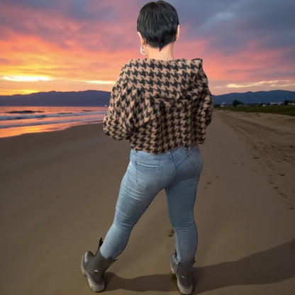 veste courte tirette bijou poulette - L'autre mode