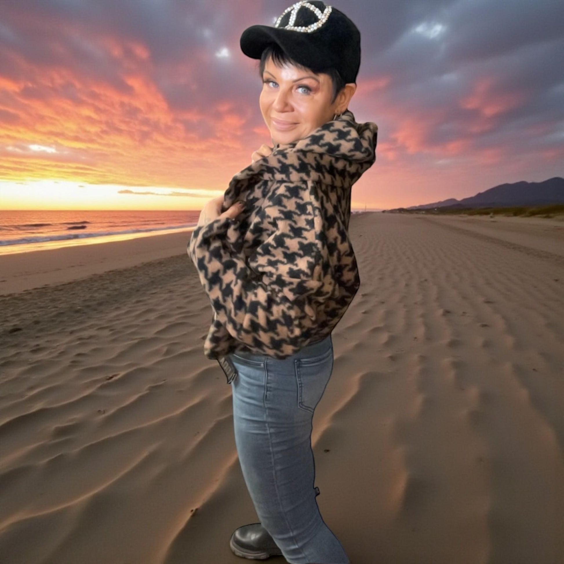 veste courte tirette bijou poulette - L'autre mode