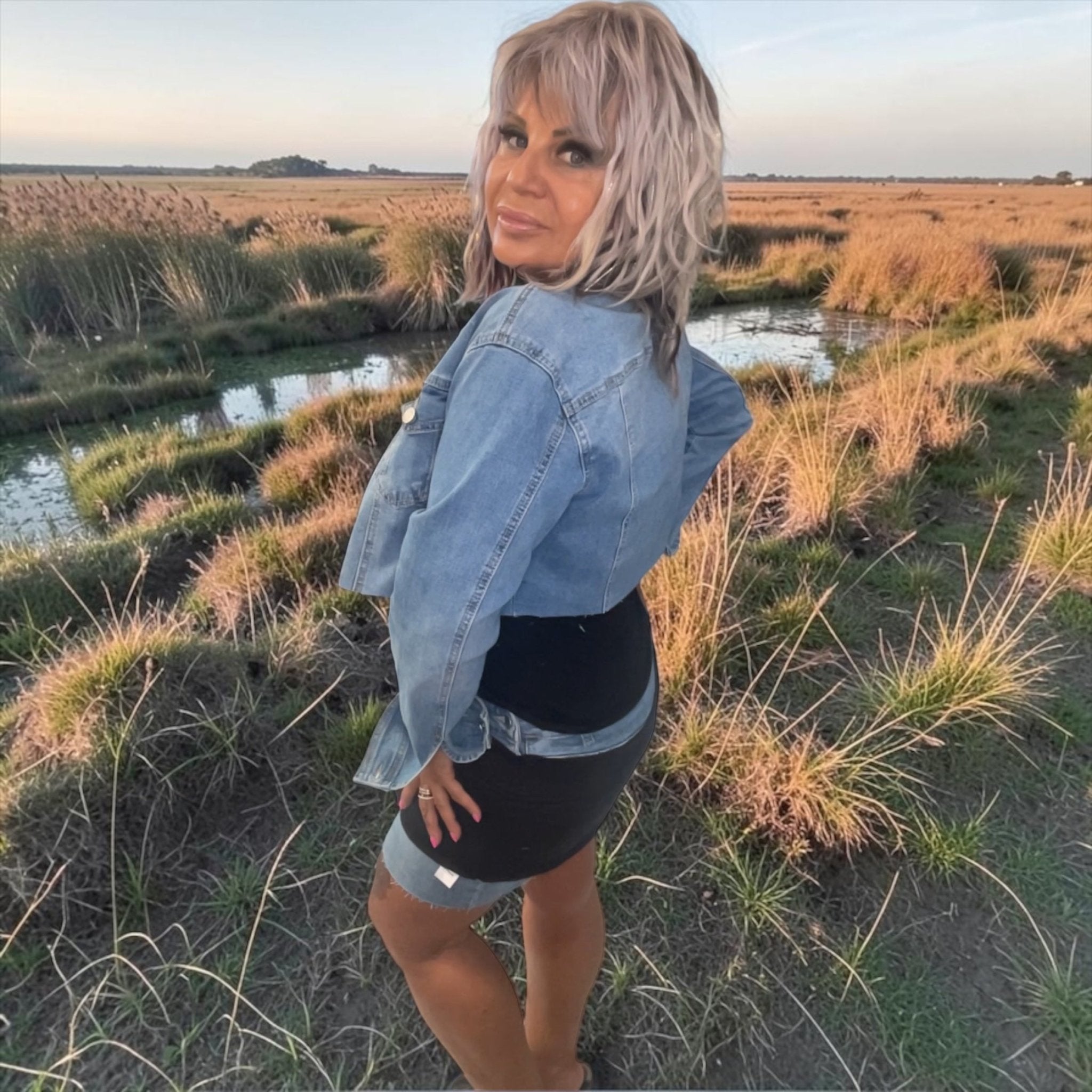 veste en jeans stretch la basique - L'autre mode
