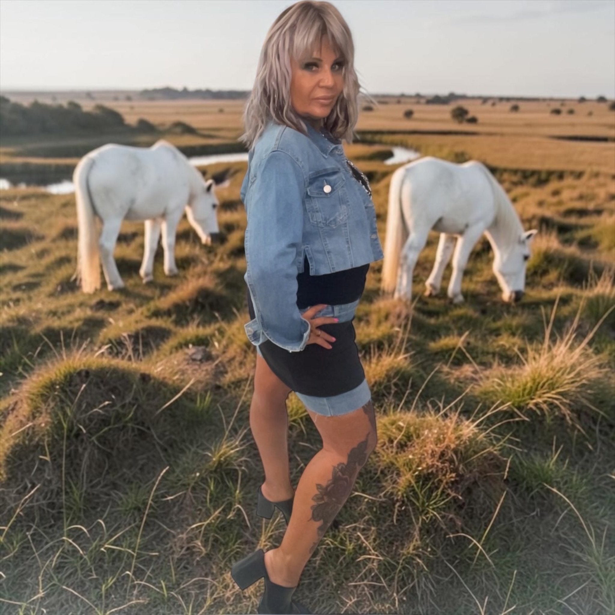 veste en jeans stretch la basique - L'autre mode