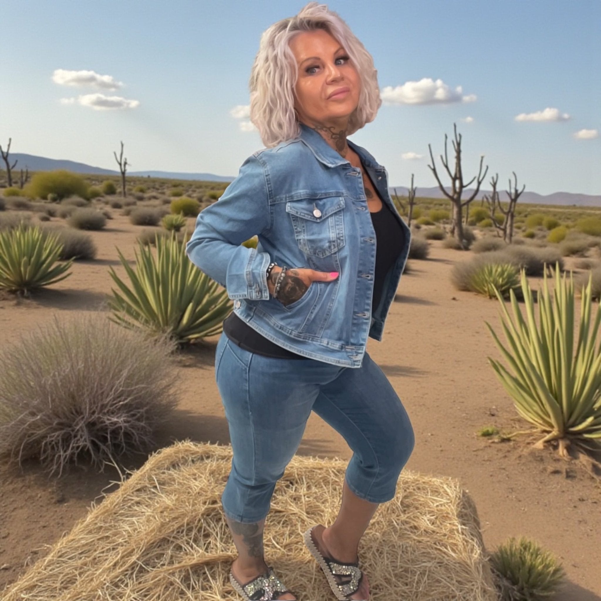 veste en jeans stretch la basique - L'autre mode
