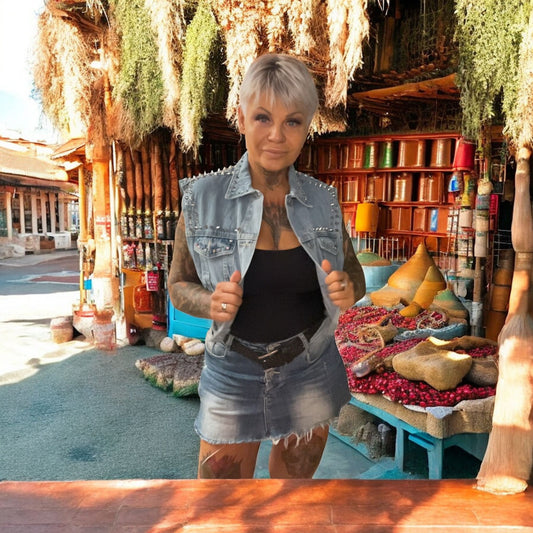 veste jeans beauty colors over - L'autre mode