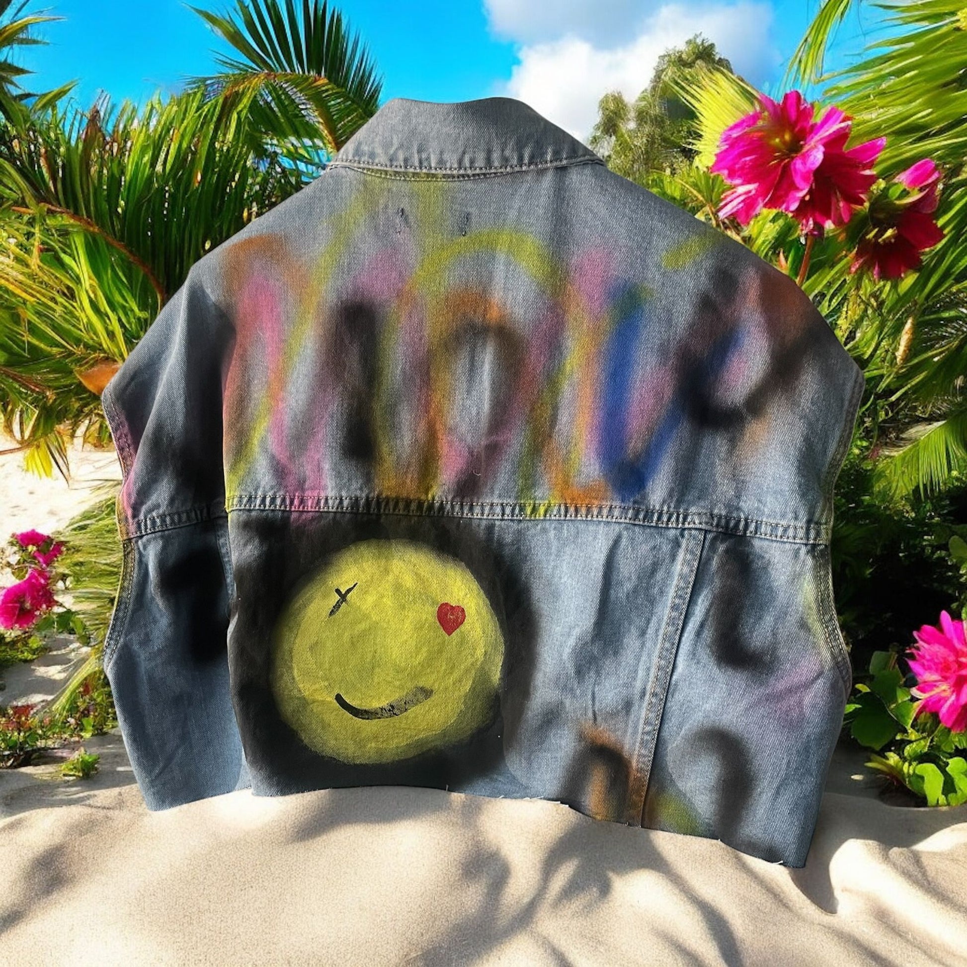 veste jeans colors oversize - L'autre mode