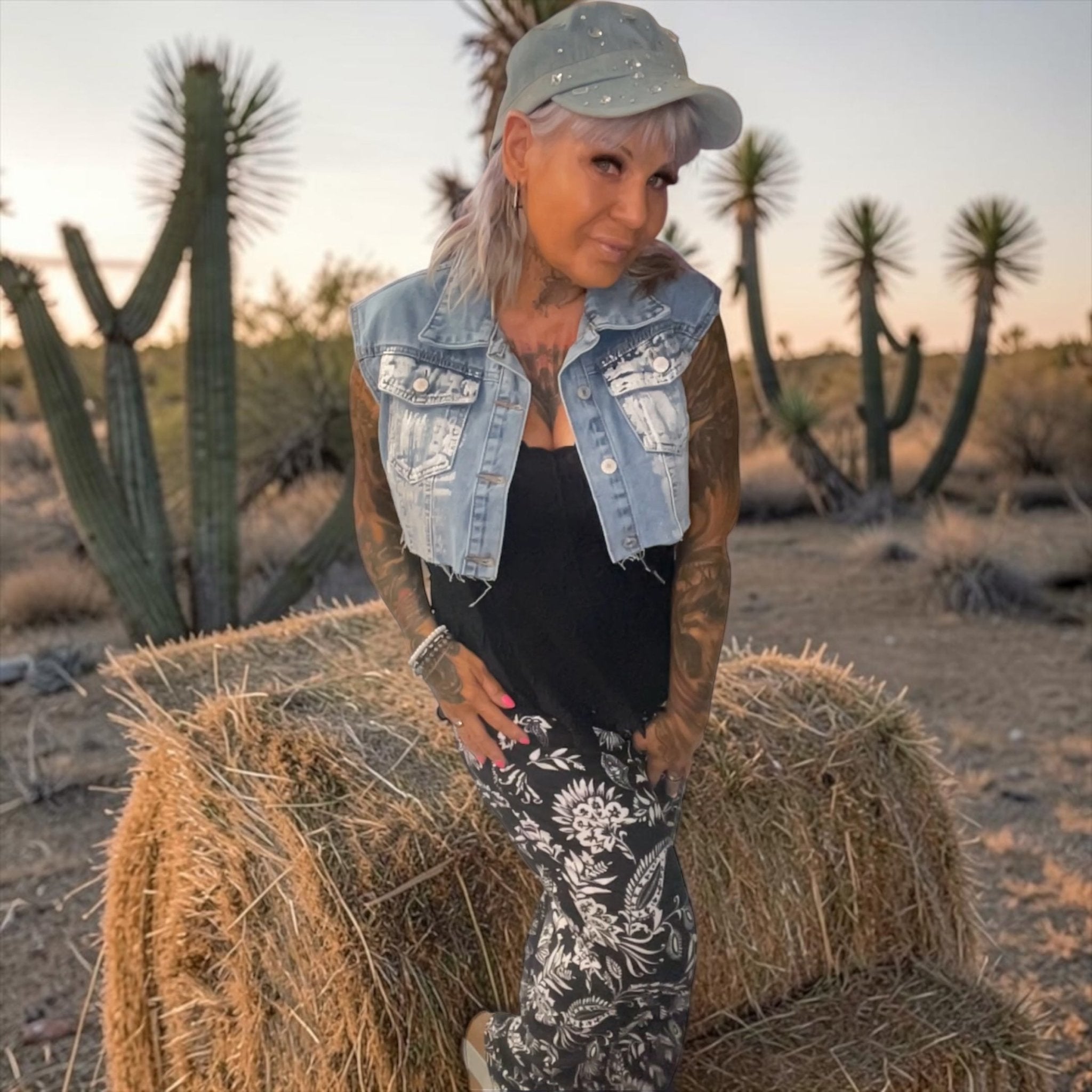 Veste jeans courte crunchtips - L'autre mode