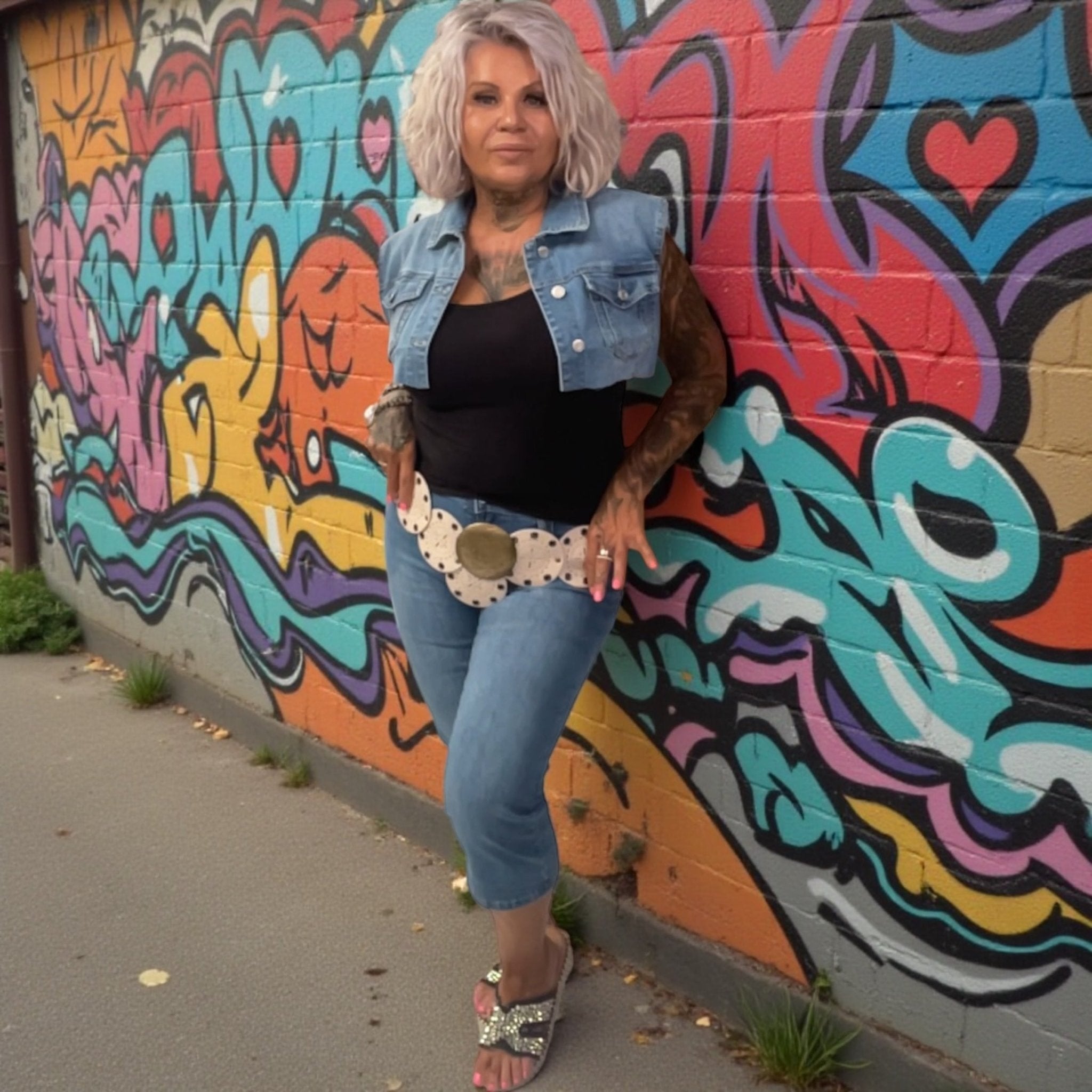 Veste jeans courte crunchtips - L'autre mode