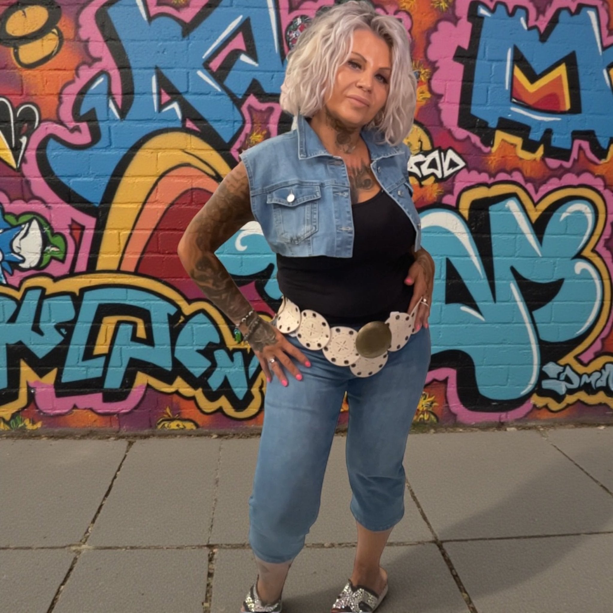 Veste jeans courte crunchtips - L'autre mode