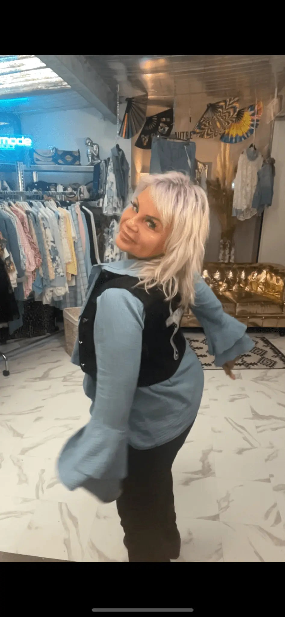veste jeans sans manche el toro - L'autre mode