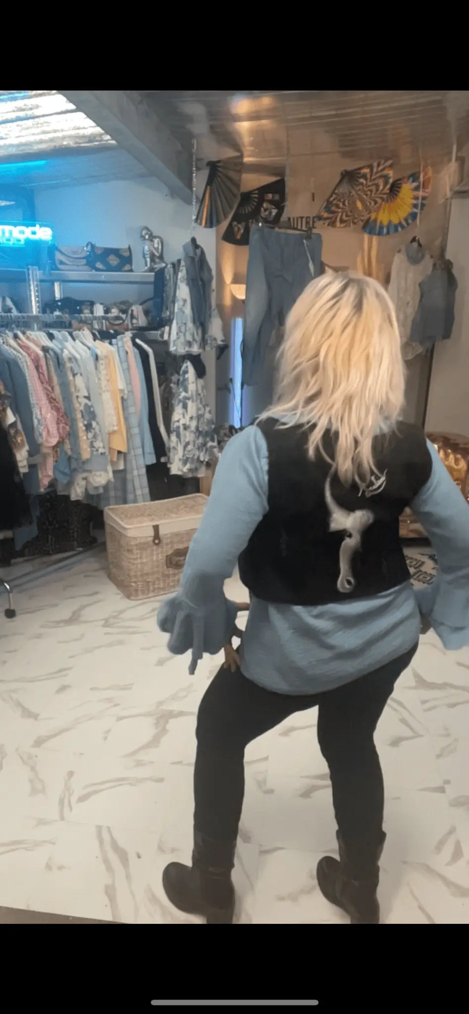 veste jeans sans manche el toro - L'autre mode