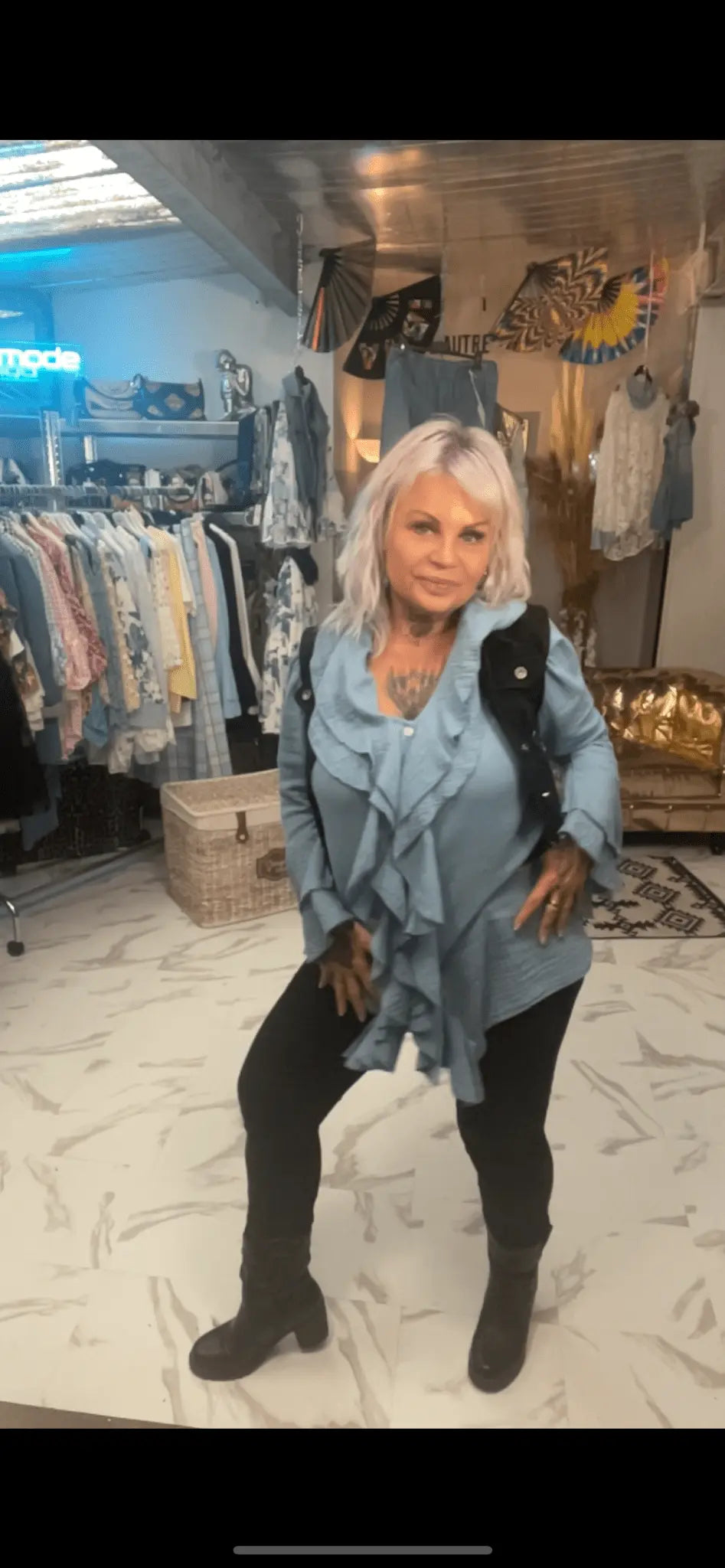 veste jeans sans manche el toro - L'autre mode