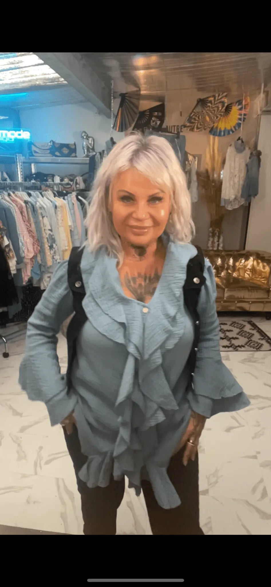 veste jeans sans manche el toro - L'autre mode