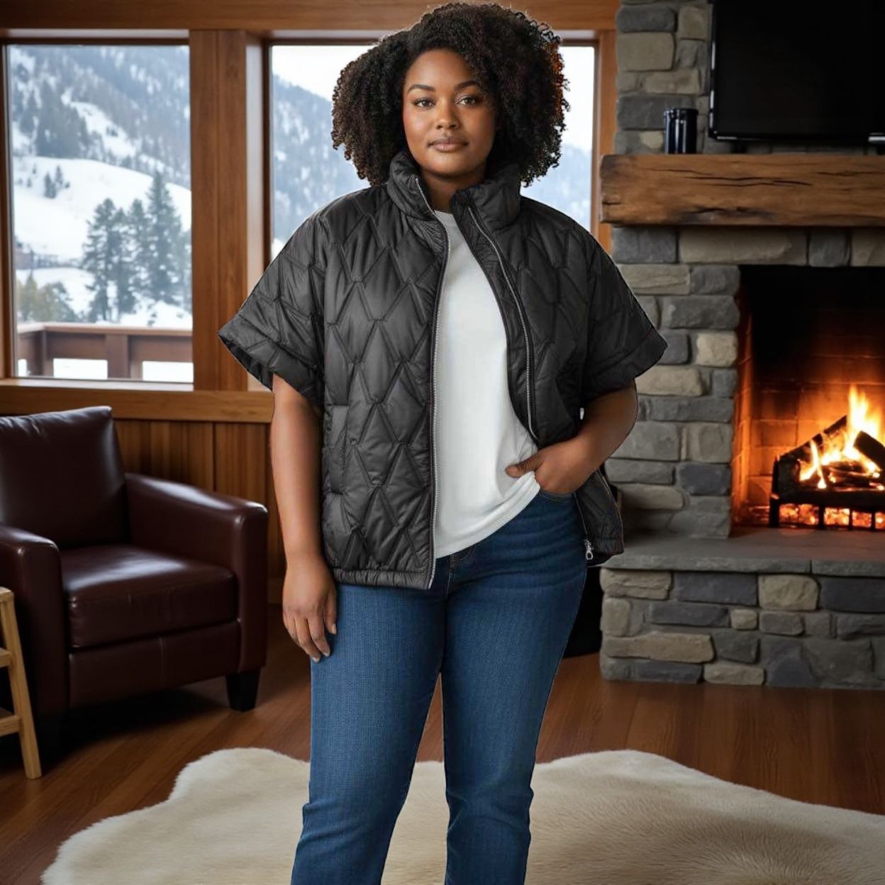 veste matelassée ma montagne - L'autre mode