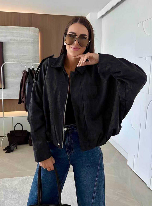 veste oversize suede - L'autre mode