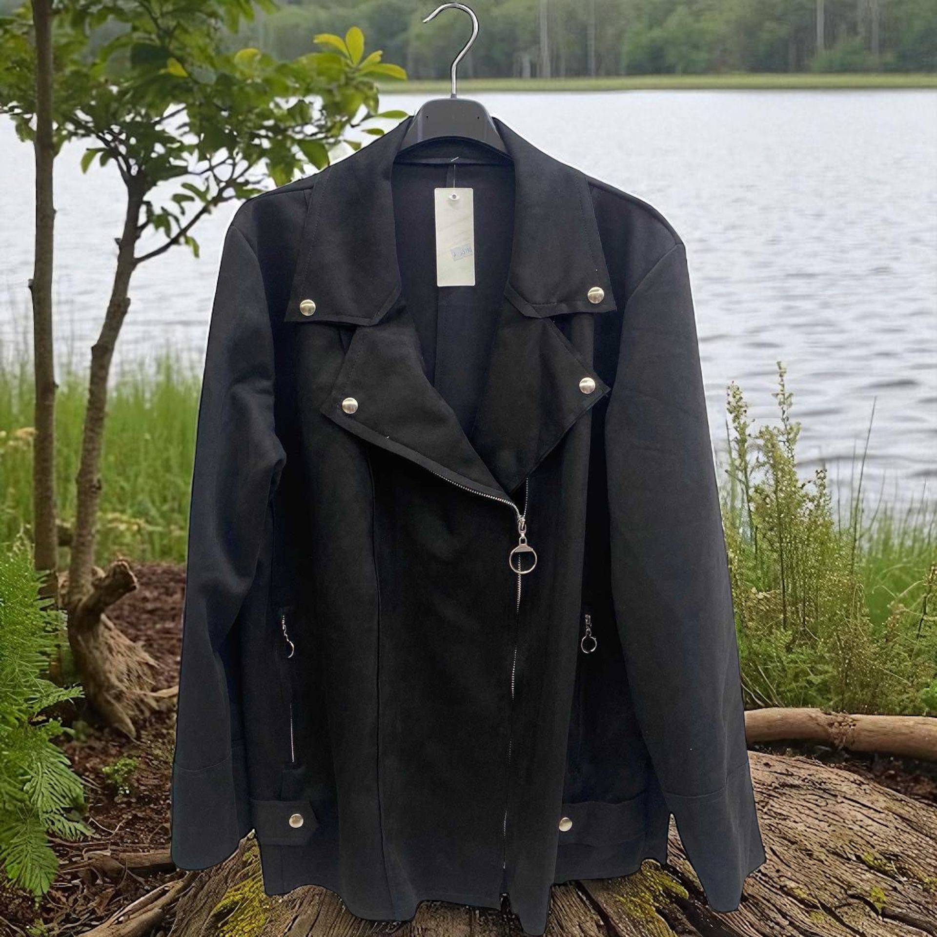 veste perfecto suèdine - L'autre mode