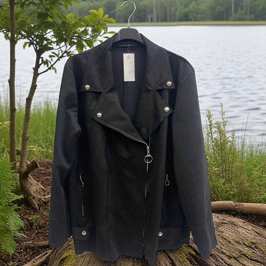 veste perfecto suèdine - L'autre mode