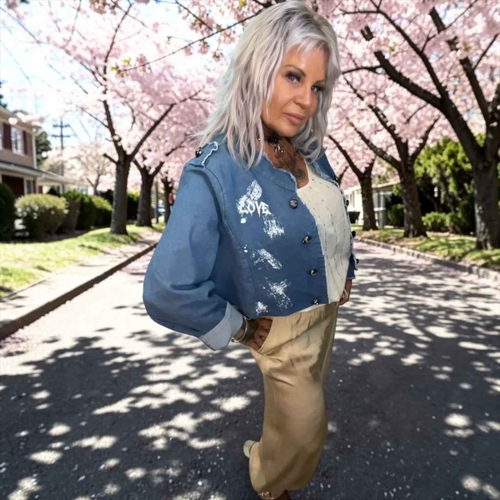 Veste redingote jeans - L'autre mode