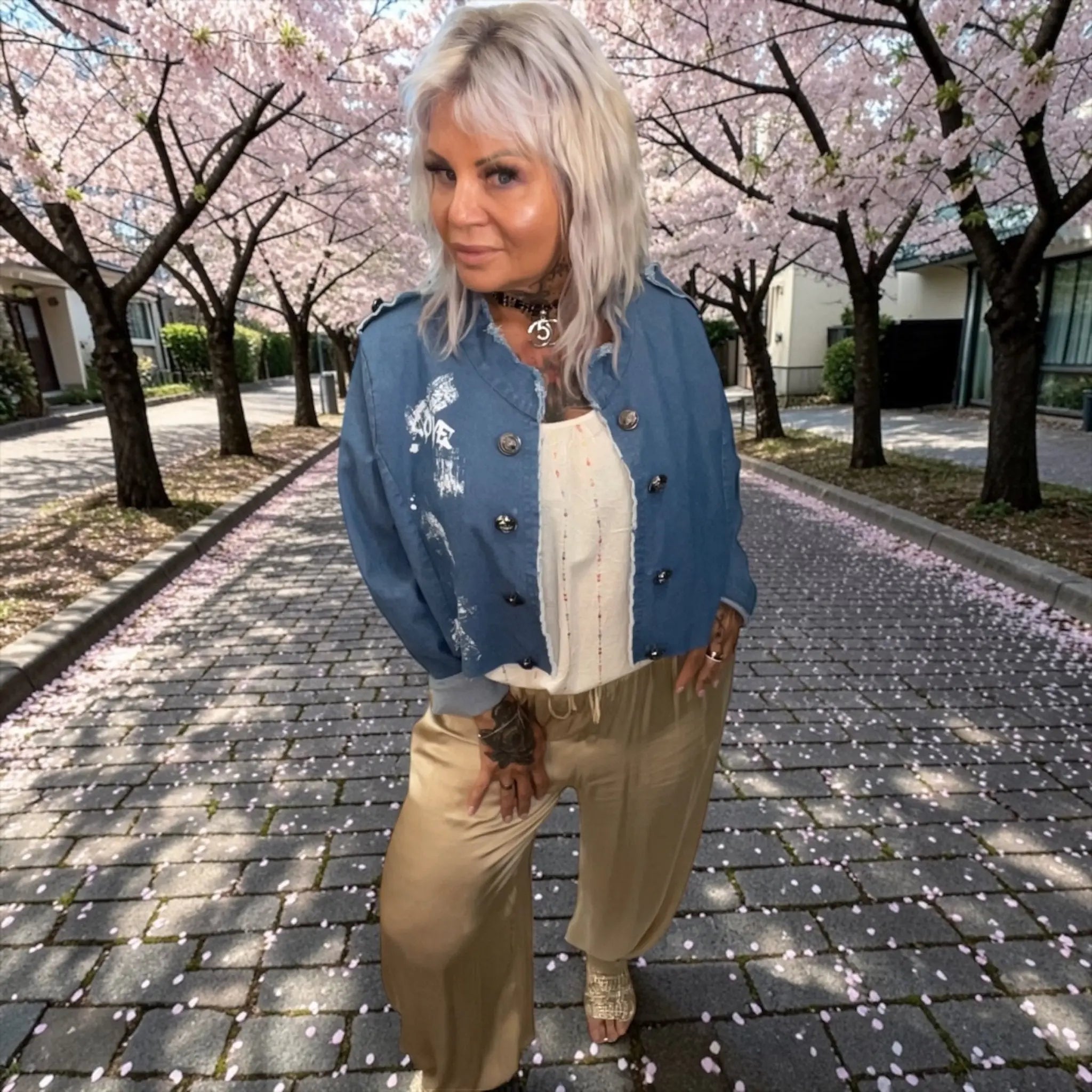 Veste redingote jeans - L'autre mode